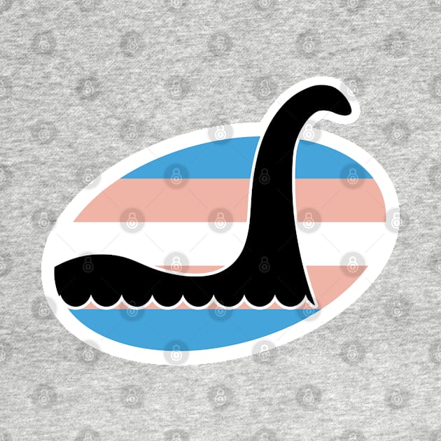 Trans Nessie Cryptid Pride by Nerd Trinkets